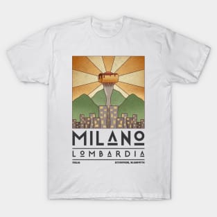 Milan Italy Retro Travel T-Shirt